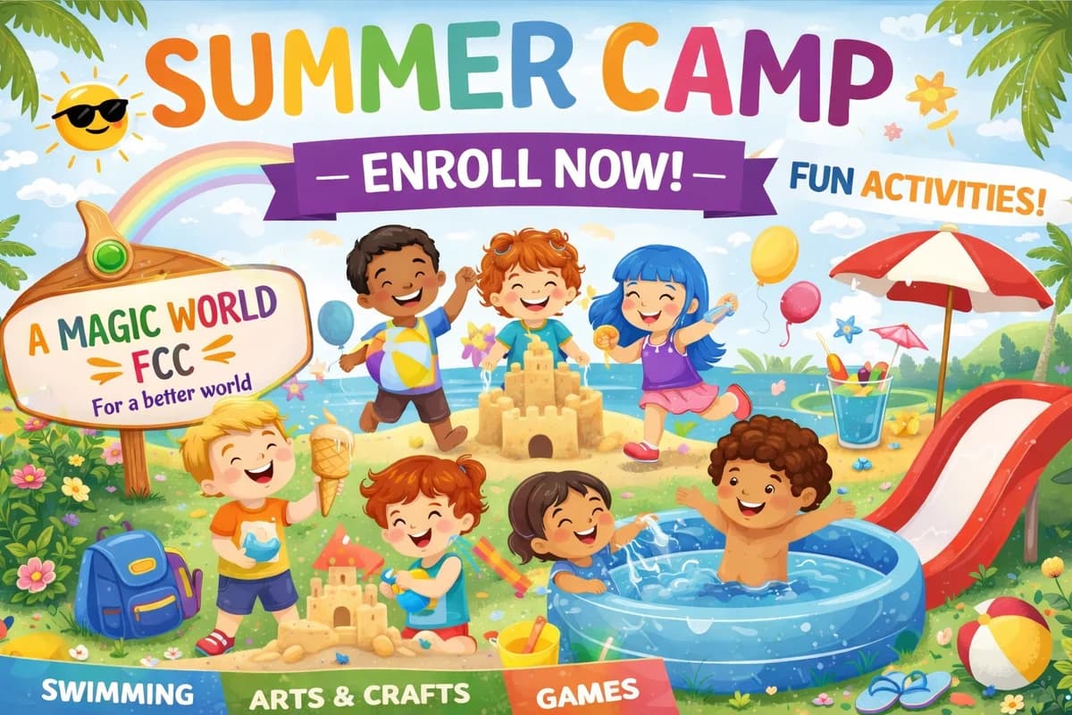 Summer Camp 2026 - Register Now! Swimming, Arts & Crafts, Games